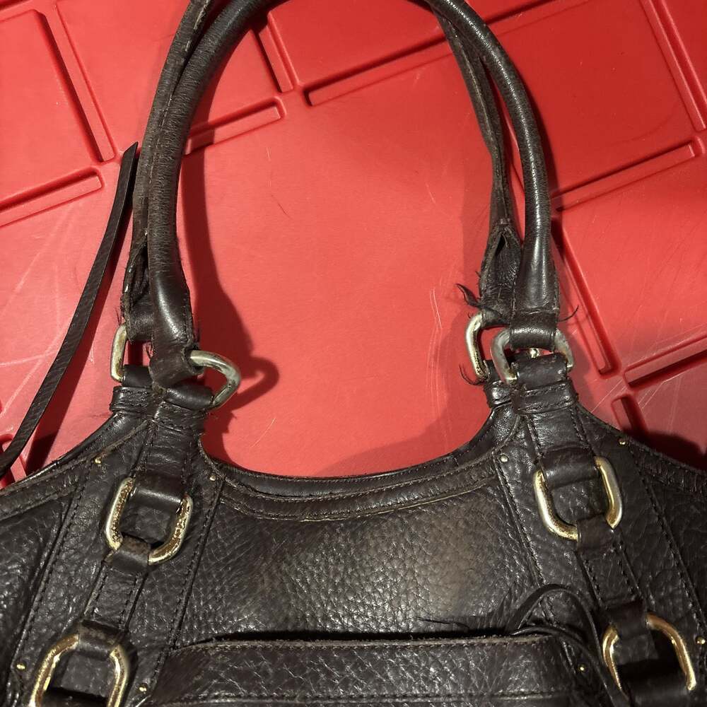 Cole Haan Black Pebbled Leather Shoulder Bag - Picture 6 of 6